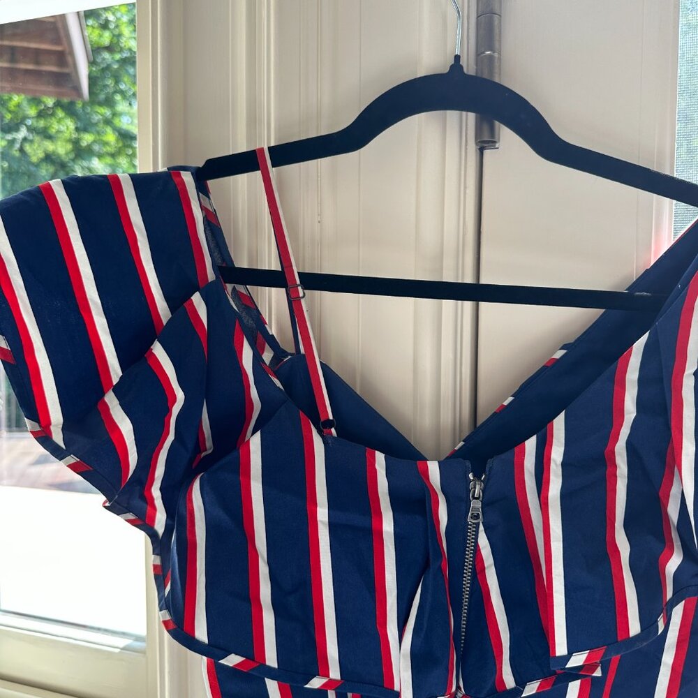 Alice + Olivia Collegiate Striped Dress - Picture 2 of 7